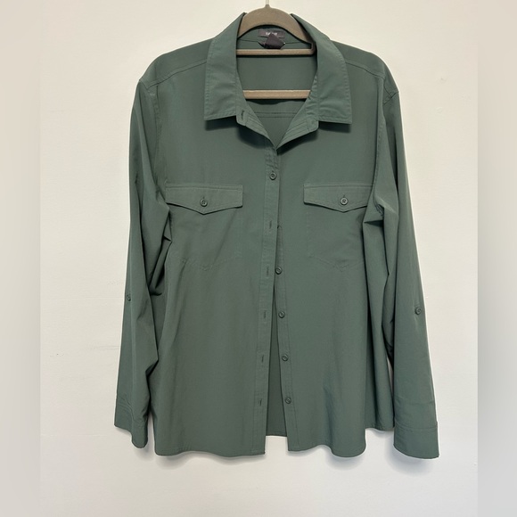Eddie Bauer Tops - Eddie Bauer Ladies Khaki Shirt - XL - Easy care